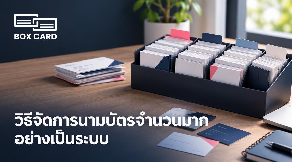 วิธีจัดการนามบัตรจำนวนมากอย่างเป็นระบบ