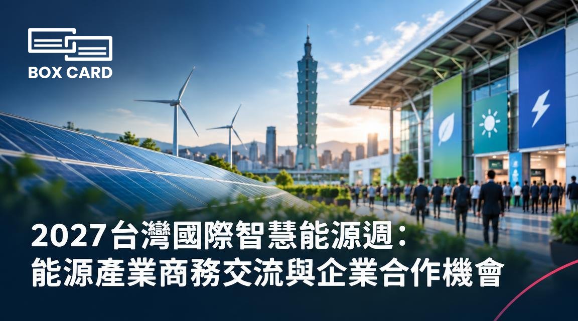 2027台灣國際智慧能源週：能源產業商務交流與企業合作機會