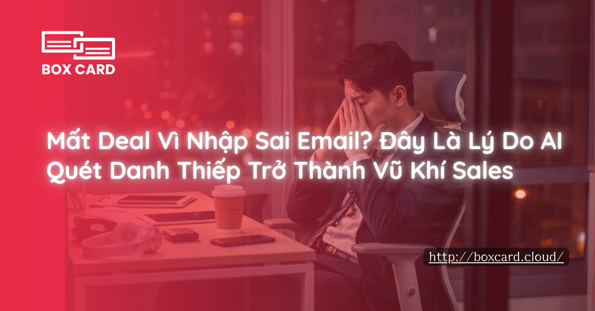 Mất Deal Vì Nhập Sai Email? Đây Là Lý Do AI Quét Danh Thiếp Trở Thành Vũ Khí Sales